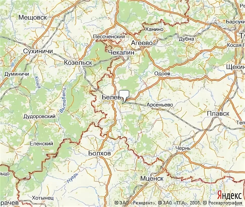 Карта белевского района тульской области подробная. Карта белевского района тульской области. Тульская область на карте россии. Белев. Маршрут от тулы до калуги.