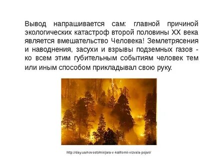 Экологические аварии причины