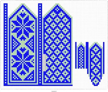 Жаккардовые варежки
