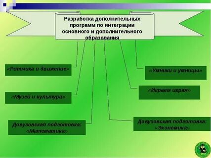 Интеграция программ дополнительного образования