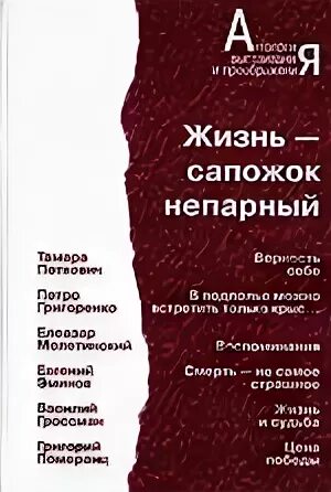 Книга жизнь сапожок непарный