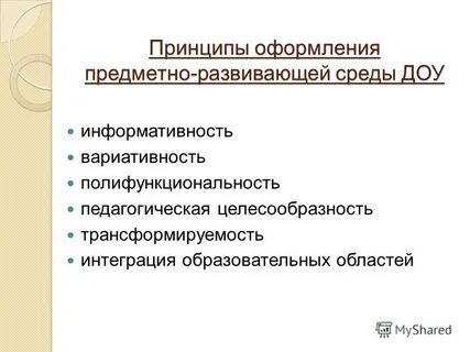 Принципы оформления