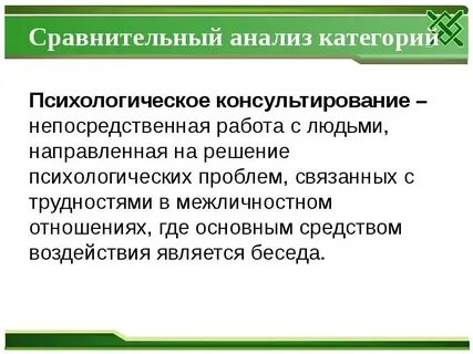Психологическое консультирование в межличностных отношениях