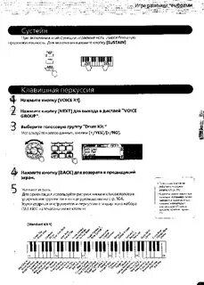 Инструкция синтезатора