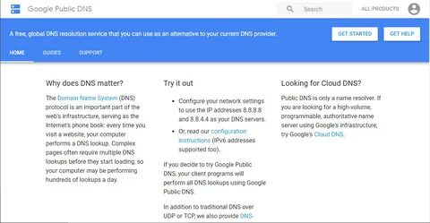 Dns address could