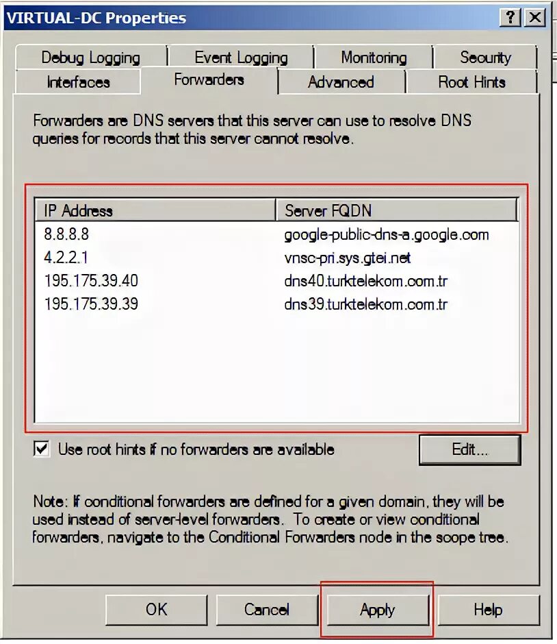 Debug properties. Debug properties