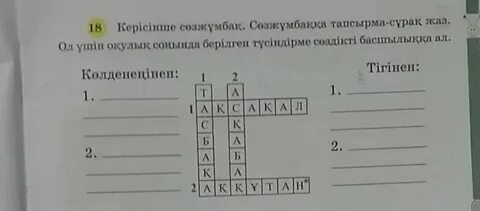 Казак тест 4 сынып