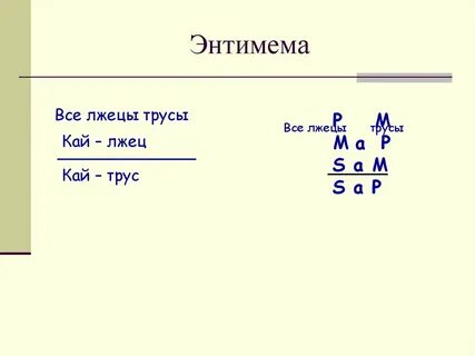 Энтимема в логике это