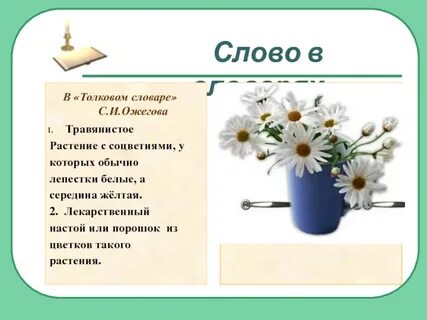 Слова из слова цветок