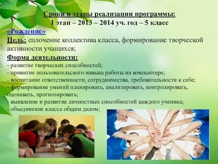 Формы сплочение класса