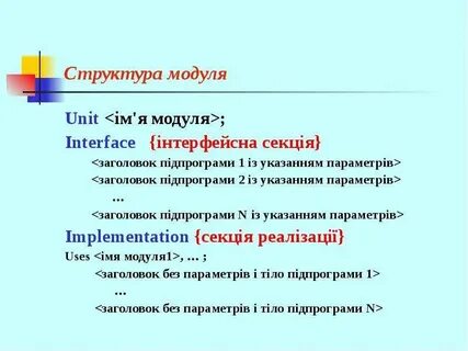 Структура модуля