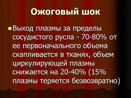 Лечение ожогового шока
