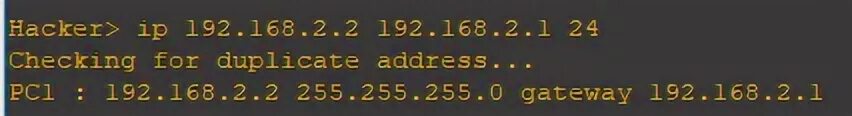 Duplicate address