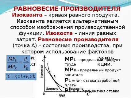 Равновесие производителя