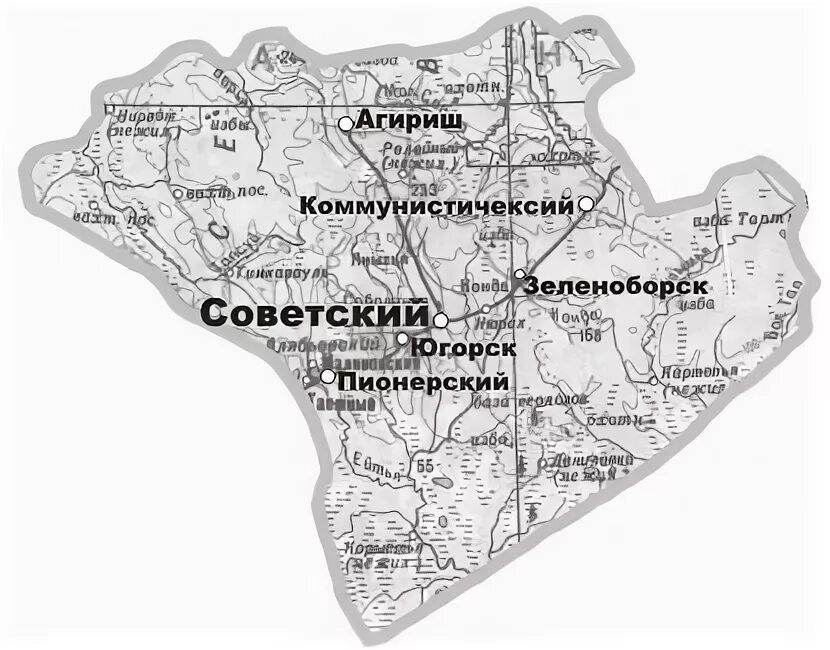 Карта советского района с улицами