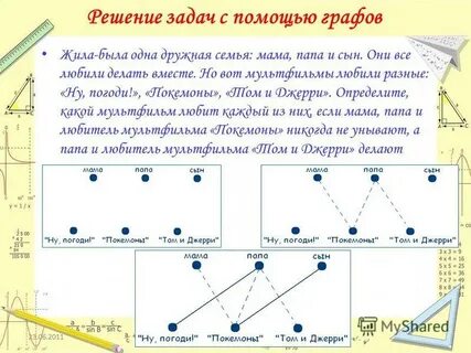 Задачи с помощью графов