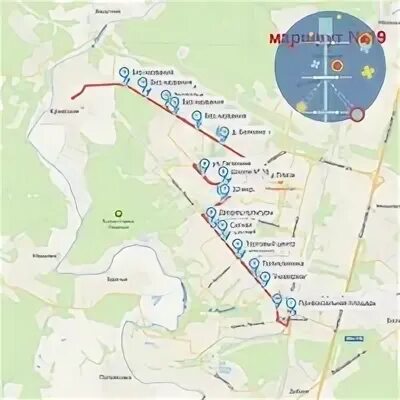 19 маршрут остановки