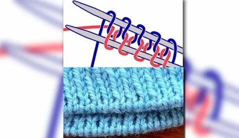 Набор петель спицами методом джуди