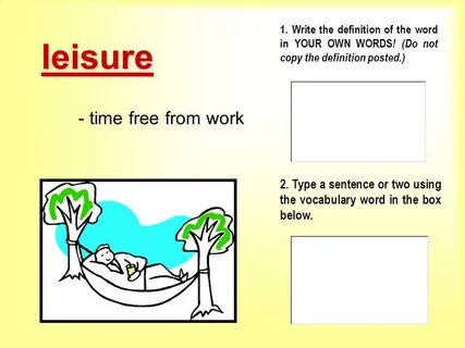 Read the definitions and write the words