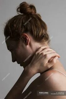 Hands around neck
