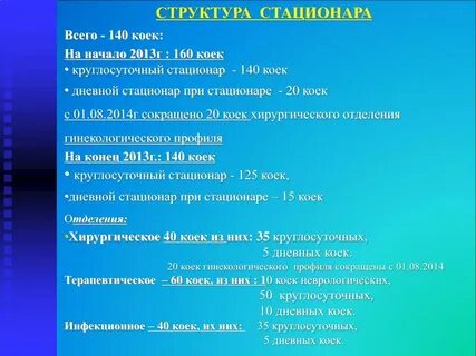 Требования к дневному стационару