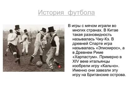 История создания футбола