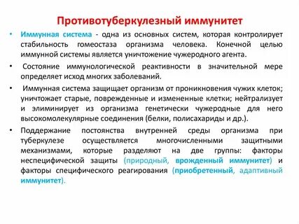 Туберкулез иммунный ответ