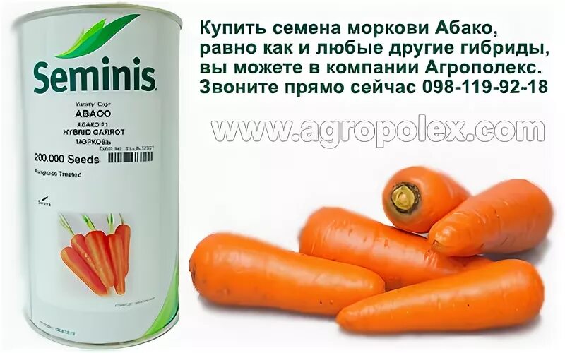 Абака морковь характеристика