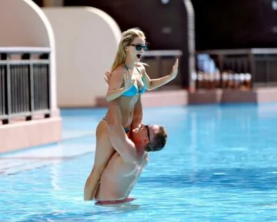 OLA JORDAN in Bikini at a Pool in Dubabi 03/04/2016.