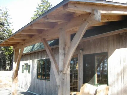 Curved Braces on Post and Beam Porch Addition 