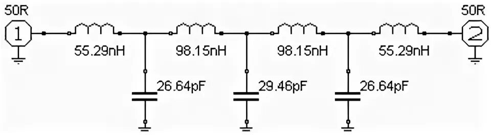 Фильтр ФНЧ 1-30 МГЦ. Фильтр НЧ 30мгц. Фильтр низких частот 30мгц схема. ФНЧ Чебышева 30 МГЦ.