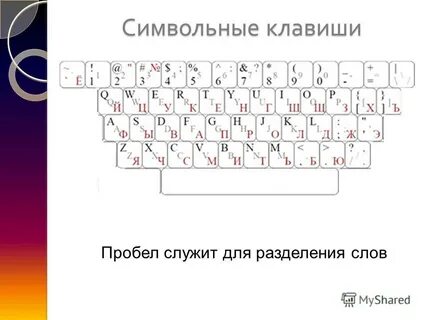 Нажать пробел