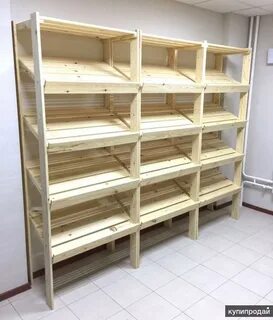 Деревянные стеллажи для овощей