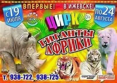Цирк в ижевске расписание