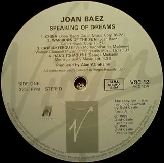 Купить JOAN BAEZ 1989 Speaking of dreams в интернет-аукционе Coberu.ru.
