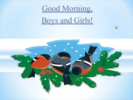 Morning boys