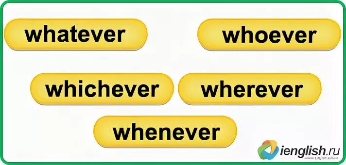 Whoever whatever whenever wherever however