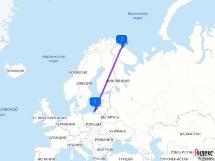 Смоленск мурманск расстояние