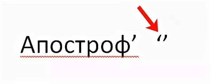 Апостроф на клавиатуре