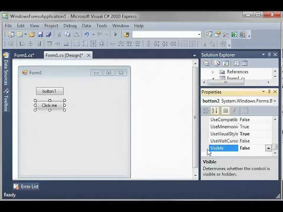 Как добавлять кнопки в windows form