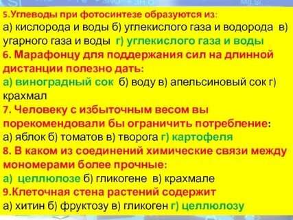В процессе фотосинтеза происходит синтез углеводов