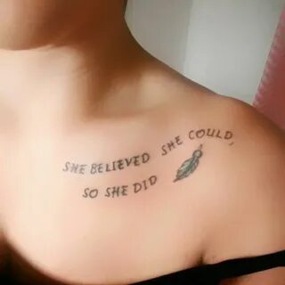 She believed