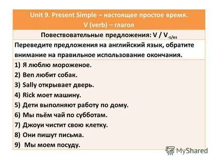 Unit 1 present simple