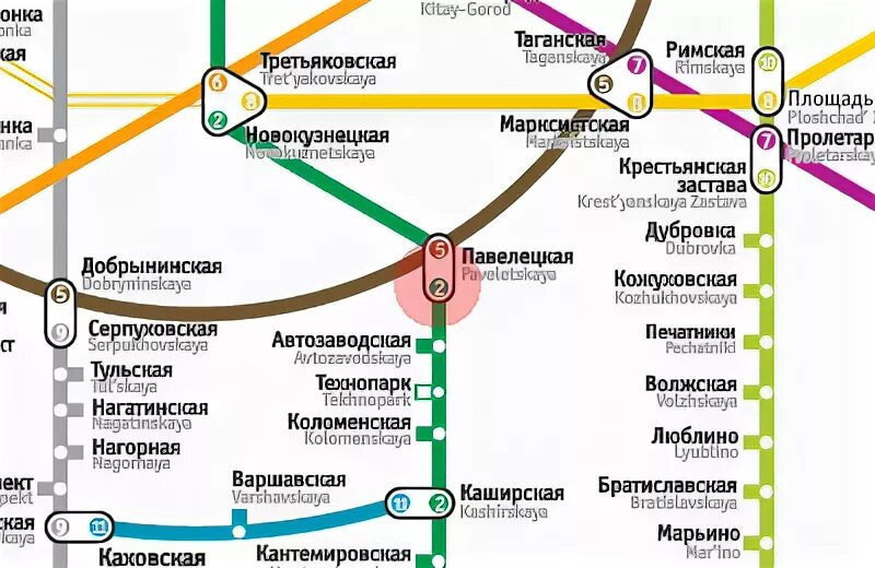 Савеловская павелецкая метро