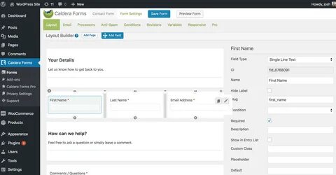 Wordpress forms