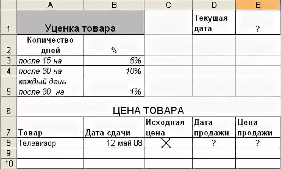 Как найти уценку. Уценка товара в эксель. Процент уценки. Задачи на увеличение стоимости процентами. Как найти уценку.