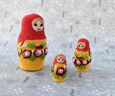 Матрешки крючком описание