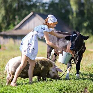 Рабочий день женщины на селе