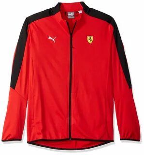 PUMA Men&apos;s Scuderia Ferrari T7 Track Jacket, F Rosso Corsa M on Galleo...