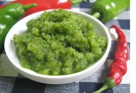 Аджика из зеленых перцев